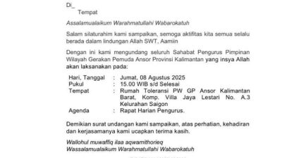Kegiatan PW GP Ansor Kalbar